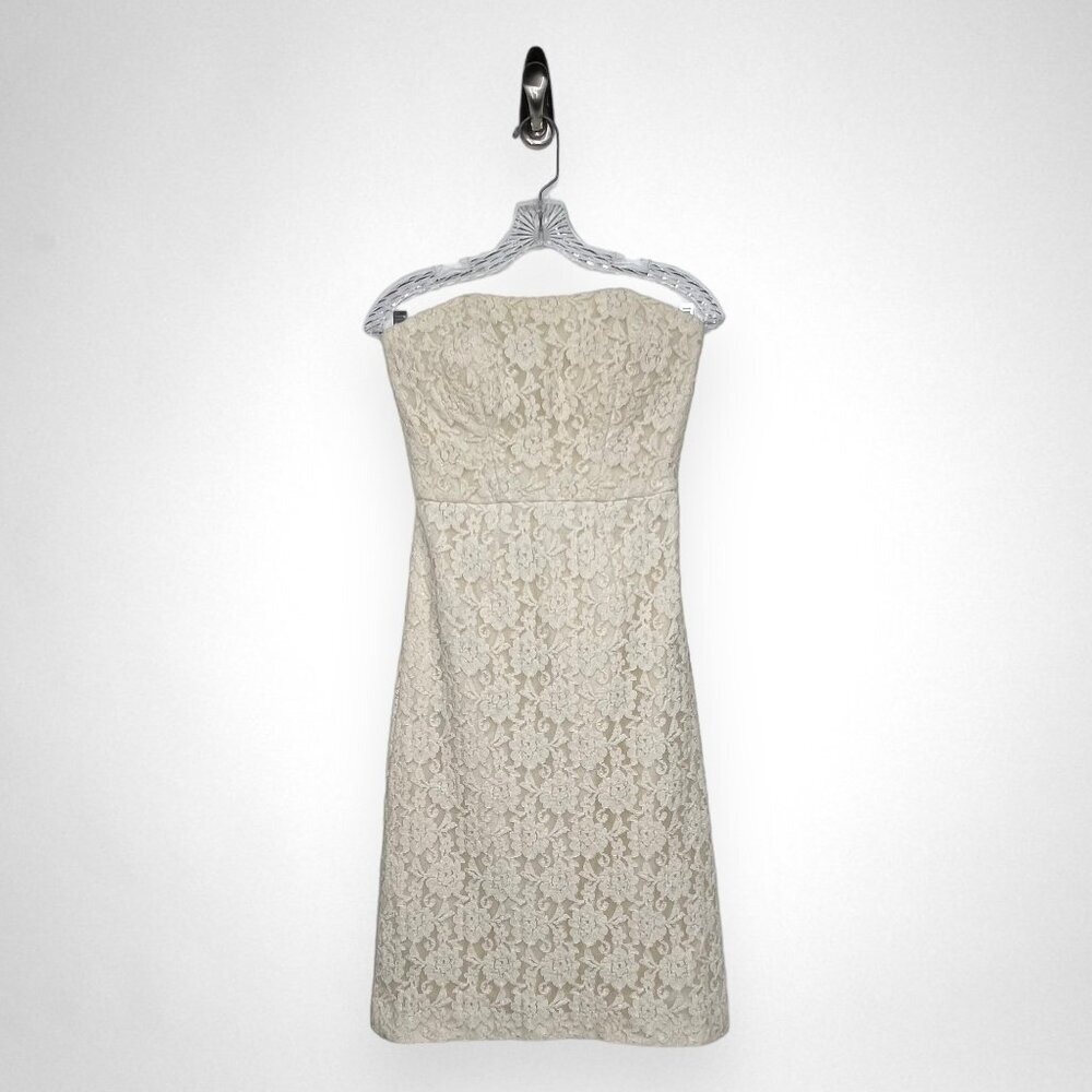 TED BAKER‎ Strapless Ivory/White Lace Dress 2